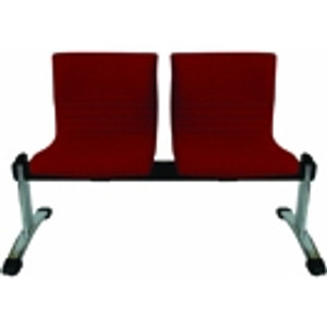 LASER BEAM CHAIR 2 Seater Beam with Black Legs, 1250mm Length
