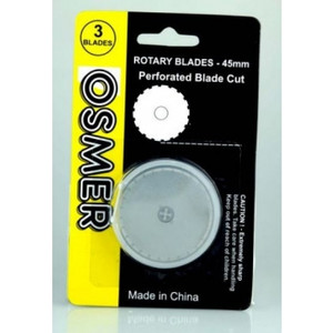 OSMER ROTARY WHEEL PERFORATED BLADE 45MM Pack of 3 blades