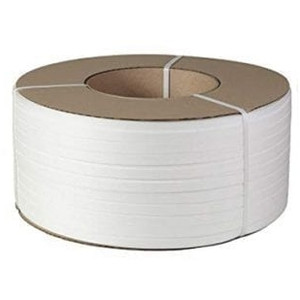 WHITE PP PREMIUM MACHINE STRAPPING 12MM X 0.63 X 3000M DURA-GRIP PP-1206CM