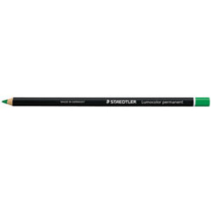 Staedtler 108 Glasochrom Pencil Lumocolour Permanent - Green, Box of 12