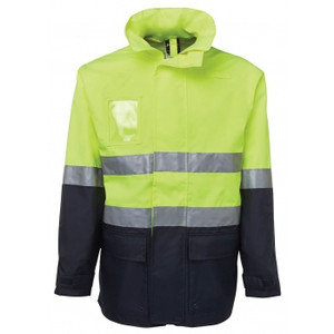 ZIONS HI VIS JACKET Long Line Lime / Navy XXL