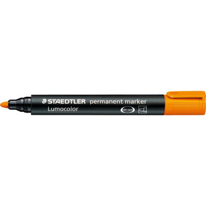 Staedtler 352 Lumocolor Permanent Marker 2.0mm Bullet Tip - Orange, Box of 10