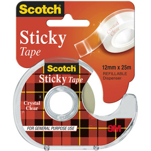 SCOTCH 502 EVERYDAY STICKY TAPE 12x25mm in dispenser AB010624018