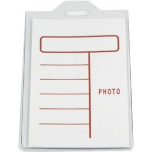 ID POUCH Portrait Clear PVC Pk20