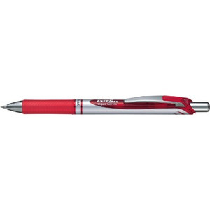 Pentel BL77 Energel Xm Deluxe Retractable Gel Ink Pen 0.7mm Red, Box of 12