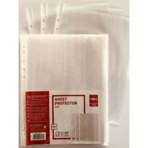 Deli COPYSAFE SHEET PROTECTORS Economy Lightweight A4, Pk100 (F20402)