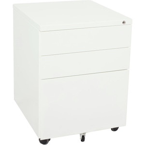 Rapidline Go Steel Mobile Pedestal 2 Drawer 1 File 460 (W) x 472 (D) x 610mm (H) White