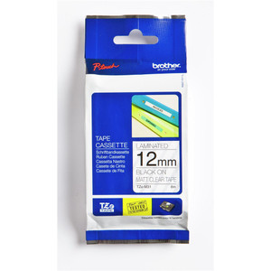 BROTHER TZE-M31 PTOUCH TAPE 12mm x 8mtr Black On Clear Matt