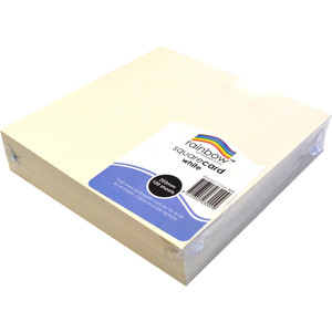 Rainbow Square 203mm 300gsm Flash Card White