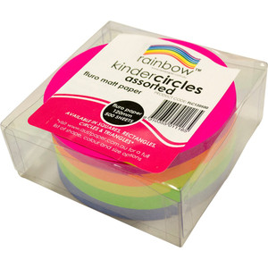 KINDER SHAPES Fluoro Paper Circles 120mm, Pk500