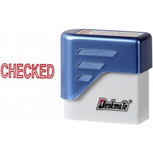 DESKMATE KE-C07 PRE-INKED OFFICE STAMP Checked Red