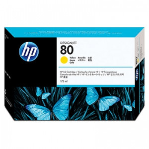 HP 80 ORIGINAL YELLOW INK CARTRIDGE 350ML Suits DJ 1000 Series