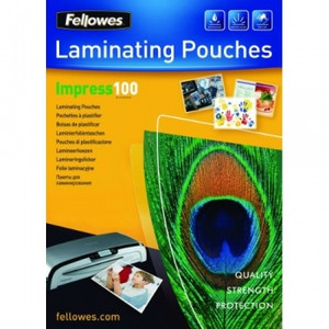 FELLOWES LAMINATING POUCHES A5 154 x 216mm, 100 Micron