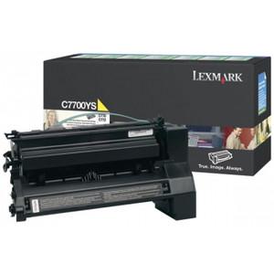 LEXMARK C7700YS ORIGINAL YELLOW PREBATE TONER CART 6K Suits C772