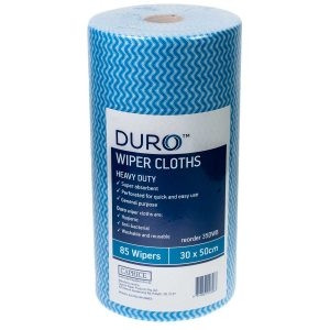 DURO WIPER ROLLS HEAVY DUTY BLUE 50 X 30CM Ctn4