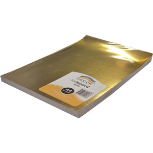 RAINBOW FOIL BOARD Gold A4 (50 Sheets)