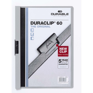 DURABLE DURACLIP 60 DOCUMENT FILE A4 60 SHEET CAP GREY *** While Stocks Last ***