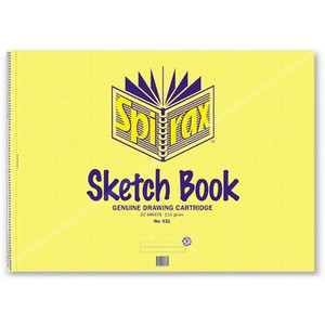 SPIRAX 532 SKETCH BOOK A2 422x594mm 20 LEAF/40 PAGE