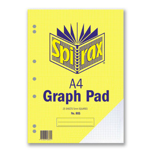 SPIRAX A4 805 GRAPH PAD 5mm Grid 25 Leaf 297x210mm