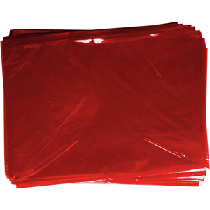 RAINBOW CELLOPHANE 750mmx1m Red Pack of 25