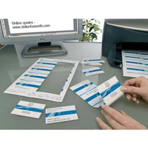 Satin Finish Business Cards 85 x 54 mm, Laser, Prints on Both Sides (100 Cards / 10 Sheets)