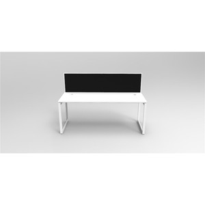 RAPID INFINITY LOOP END LEG Workstation White 1500x700mm 1 Person Singleside W/Screen