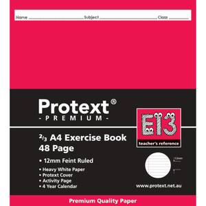 2/3 A4 EXERCISE BOOK RULED 12MM 48PG + MARGIN