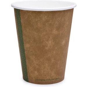 SINGLE WALL 12OZ I AM ECO CUP - BROWN CARTON OF 1000