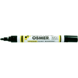 BROAD TIP OSMER PAINT MARKERS 2.5mm - Black (Box of 12)