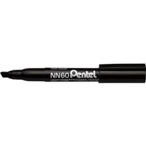 PENTEL NN60 PERMANENT MARKER Chisel Point Black, Bx12