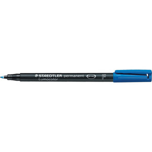 Staedtler 318 Lumocolor Pens Permanent 0.6mm Fine - Blue, Box of 10