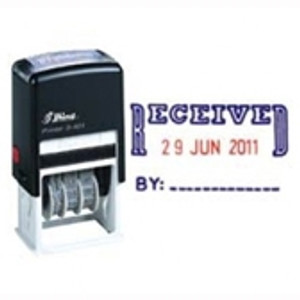 Shiny S402 Self-Inking Date Stamp With Message - RECEIVED