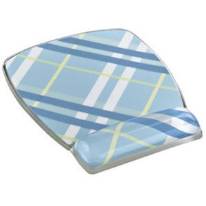 3M MW308PL ABSTRACT DESIGN MOUSING SURFACE Blue Plaid