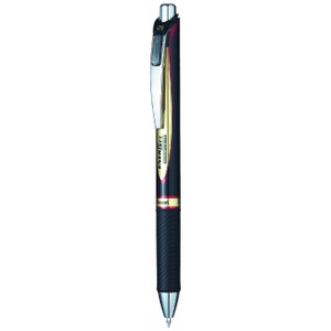 Pentel BLP75 Energel Permanent Liquid Gel Pen Retractable 0.5mm Fine Nib Red, Box of 12
