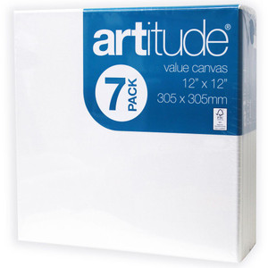Artitude Canvas 12x12 Inch Thin Edge Pack of 7