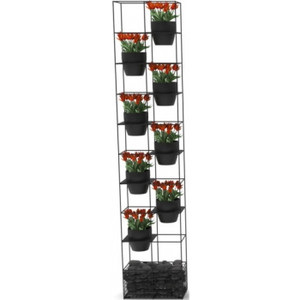 RAPID BLOOM VERTICAL GARDEN BLACK 1940mm (H) x 390mm (W) x 210mm (D)