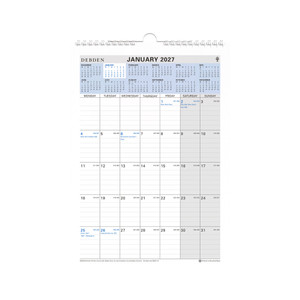 COLLINS CALENDAR WALL PLANNER Wiro 12 Month to View CE0011 (Pre-Order Now for 2027) 30cm x 21cm