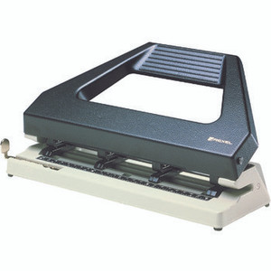 REXEL HOLE PUNCH H/DUTY 4HOLE BLK/GRY 30SHT