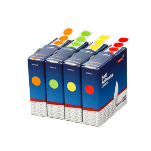QUIK STIK DSPMC14 LABELS Circular 14mm Fluro Org P700