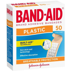 BANDAID PLASTIC STRIPS 054334 (Pack of 50) ** Replaced by AE-AP1015 **