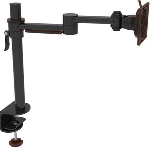 PLUTO SINGLE MONITOR ARM Full Motion Articulating Arm Easy Upgrade To Dual Black