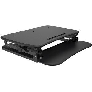 Sylex Arise Deskalator Sit Stand Unit Top 890(W) x 580mm(D) Suits Dual Monitor Black