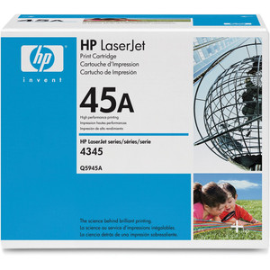 HP 45A BLACK ORIGINAL LASERJET TONER CARTRIDGE 18K (Q5945A) Suits LaserJet 4345