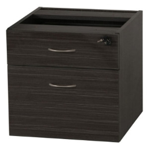 FOI FIXED PEDESTAL 1 Drawer and 1 File Blackline Wood 465x470x450mm