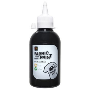 FABRIC AND CRAFT PAINT 250ML BLACK