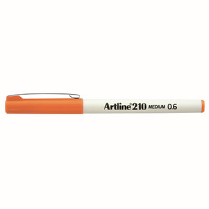 ARTLINE 210 FINELINER PENS 0.6mm Orange Pack of 12