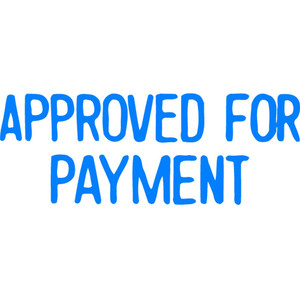 XSTAMPER - 1 COLOUR - TITLES A-C 1025 Approved For Payment Blue