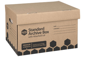 MARBIG ENVIRO ARCHIVE BOX With Attached Lid 420L x 315W x 260H Pk50