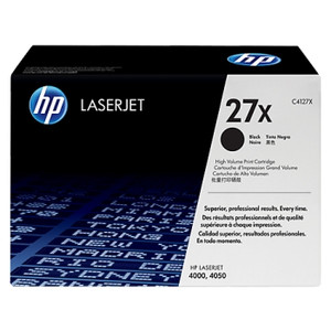 HP 27X HIGH YIELD BLACK ORIGINAL LASERJET TONER CARTRIDGE 10K (C4127X) Suits Laserjet 4000 / 4000T / 4000N / 4000TN / 4050 / 4050N / 4050TN