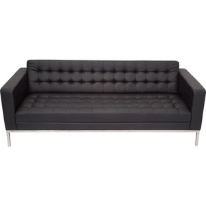 VENUS LOUNGE CHAIR Three Seater Black PU